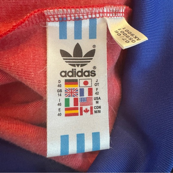 Adidas Retro Vintage '06 Paris Red Track Jacket Size Medium - Picture 5 of 10